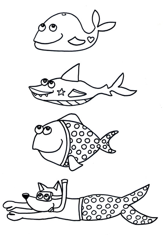 coloriage a dessiner poisson d avril rigolo a imprimer