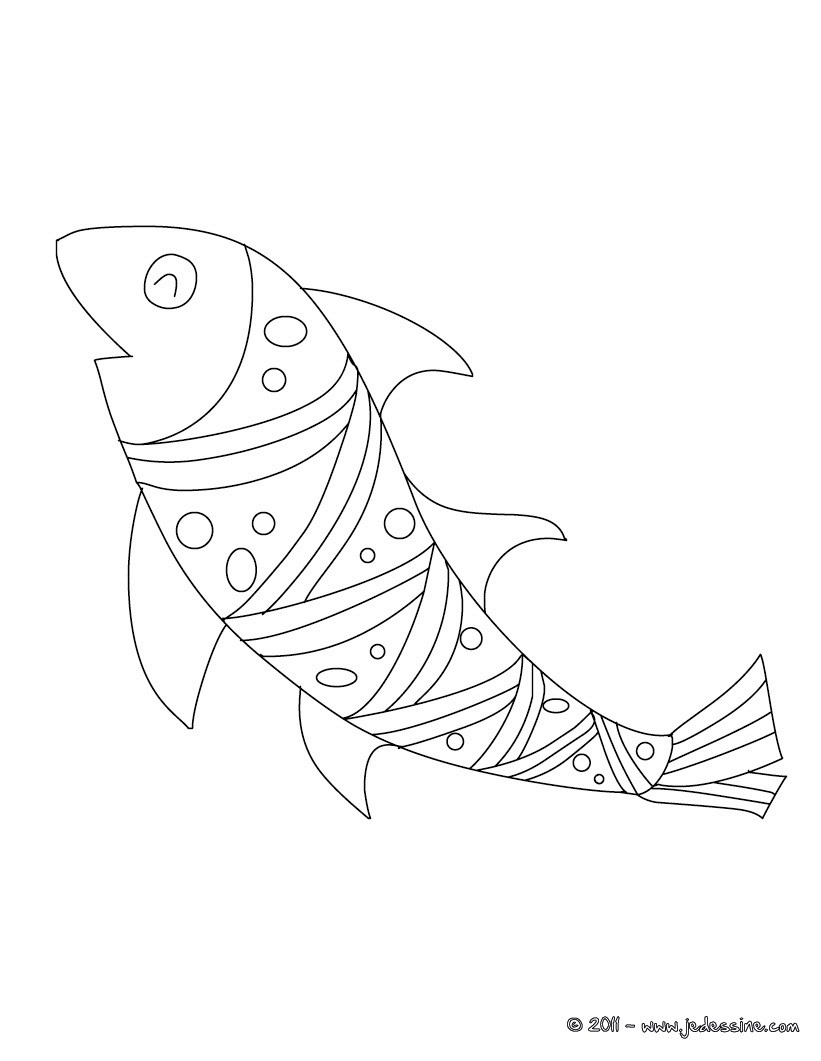 dessin ƒ colorier poisson d avril a imprimer tfou