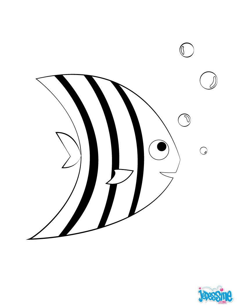 coloriage à dessiner poisson d'avril en ligne