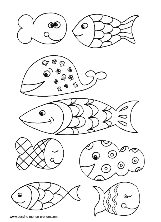 coloriage poisson d'avril cp