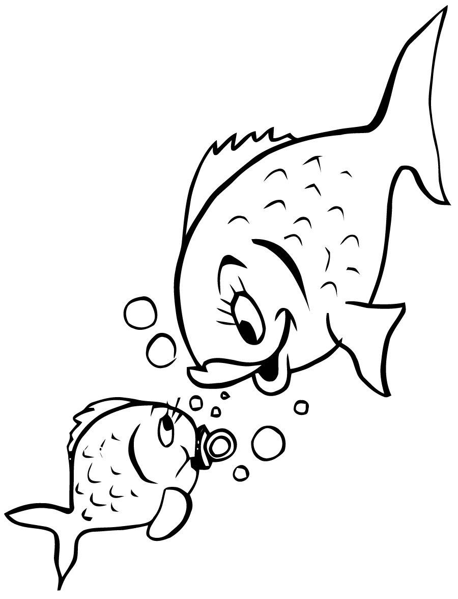 dessin à colorier poisson d'avril nounoudunord