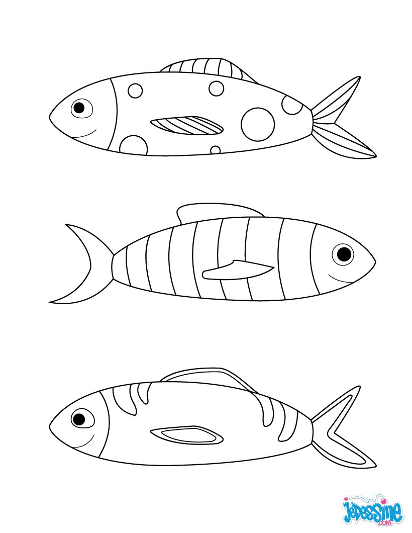 coloriage à dessiner gratuit poisson d'avril