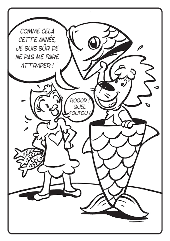 79 dessins de coloriage Poisson D avril Tfou à imprimer coloriage poisson davril tfou