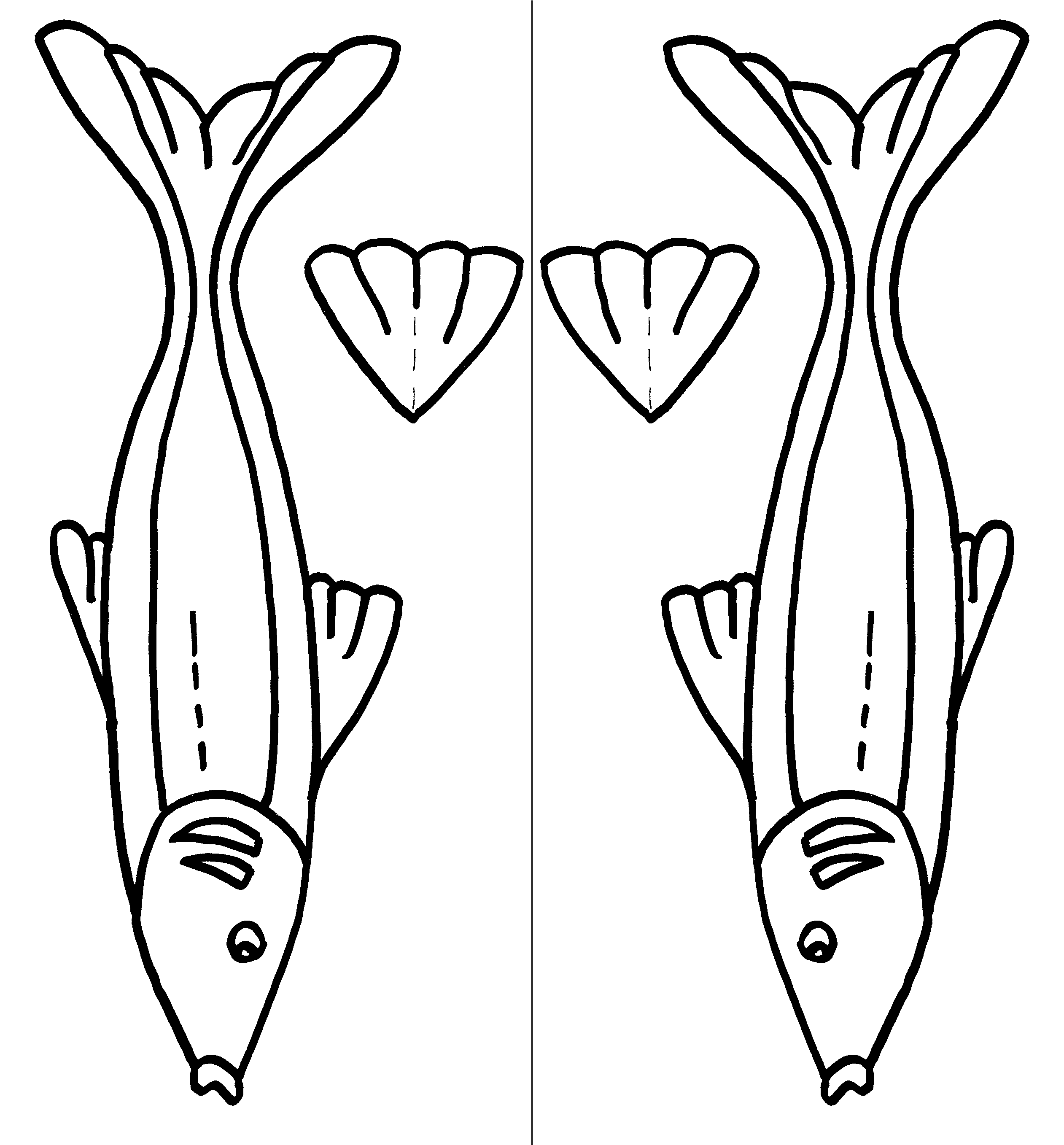 dessin a imprimer poisson rouge