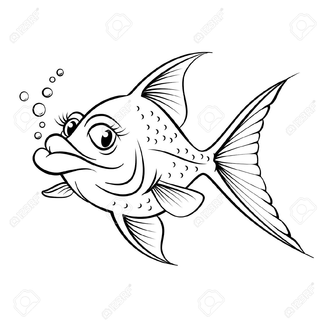 dessin poisson rouge dessin  colorier