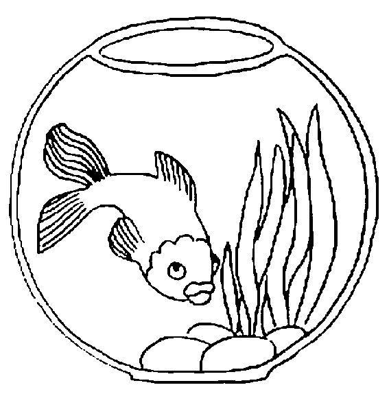 dessin à colorier poisson rouge