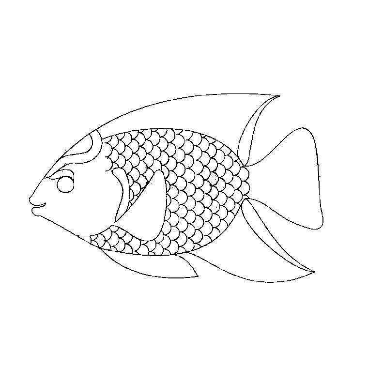 coloriage le poisson rouge