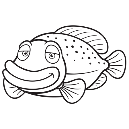 coloriage poisson rouge