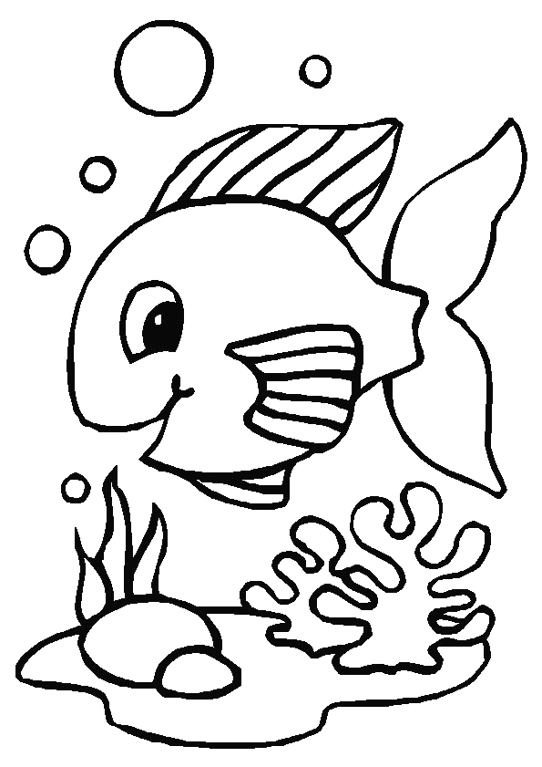 Coloriage poisson rouge Tête à modeler