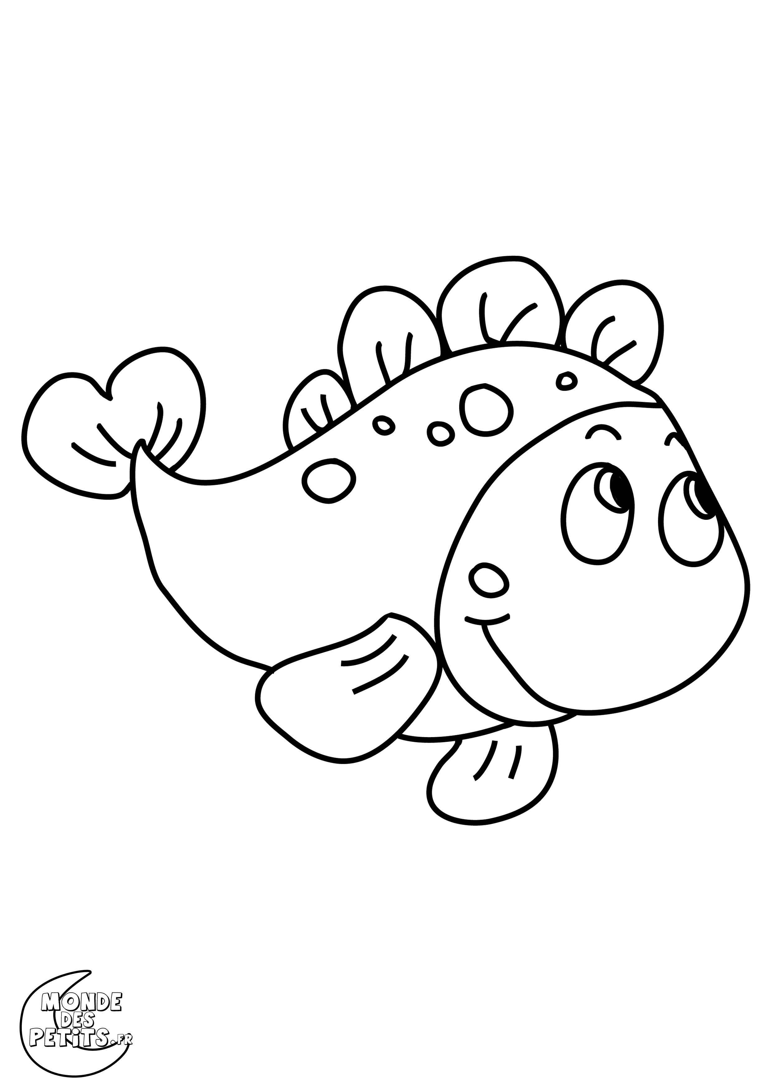 Voir le dessin Coloriage un poisson d avril