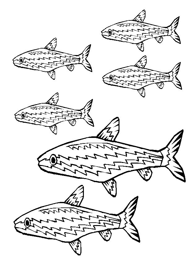 coloriage à dessiner poisson rouge en ligne
