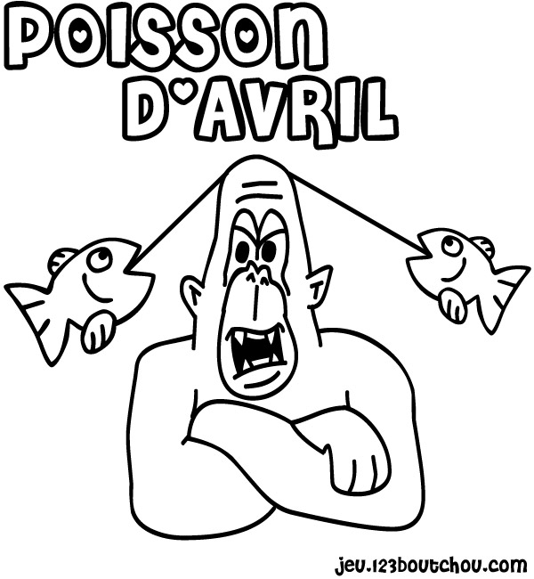 coloriage de poisson rouge