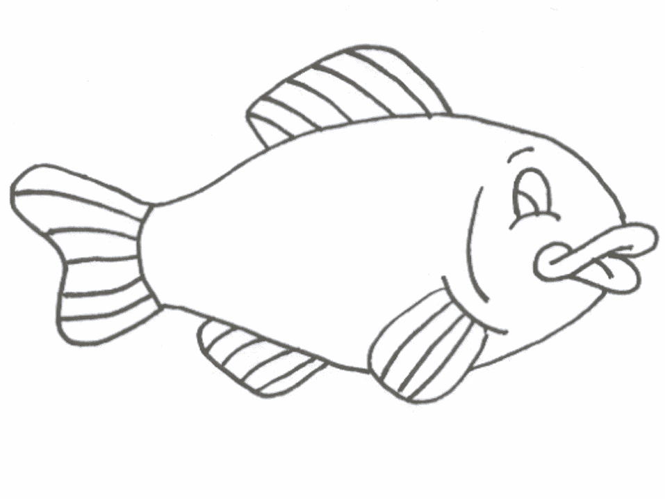 coloriage à dessiner de poisson rouge a imprimer