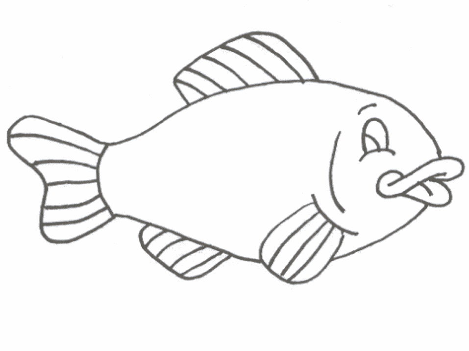 coloriage  dessiner de poisson rouge a imprimer