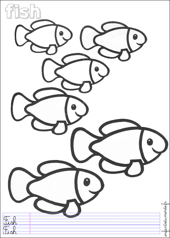 dessin poisson gratuit à imprimer