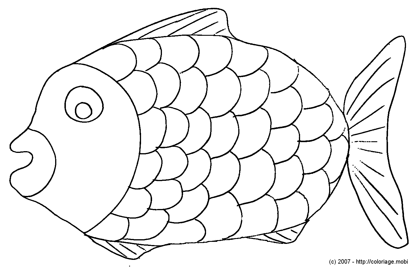 dessin poisson cocher coloriage