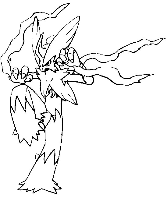 dessin  colorier  imprimer pokemon mega evolution