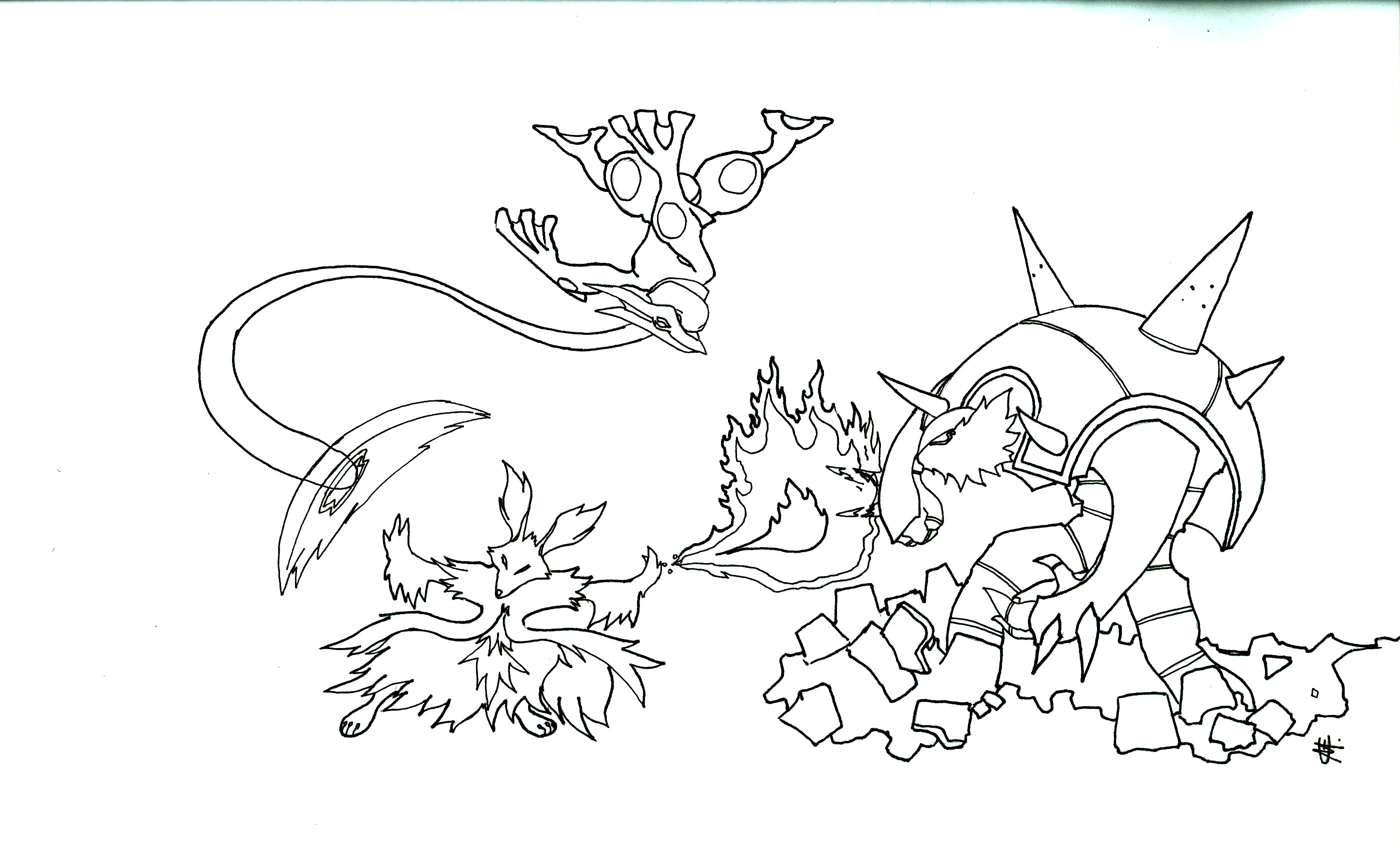 Coloriage à Imprimer Pokemon Mega Evolution Pikachu