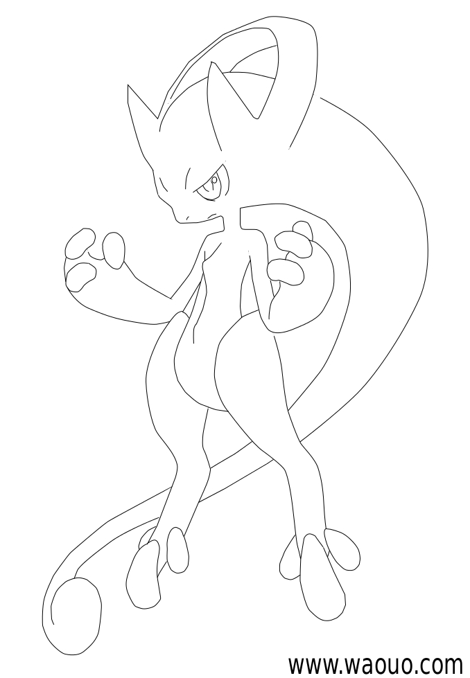 coloriage à dessiner pokemon mega evolution evoli