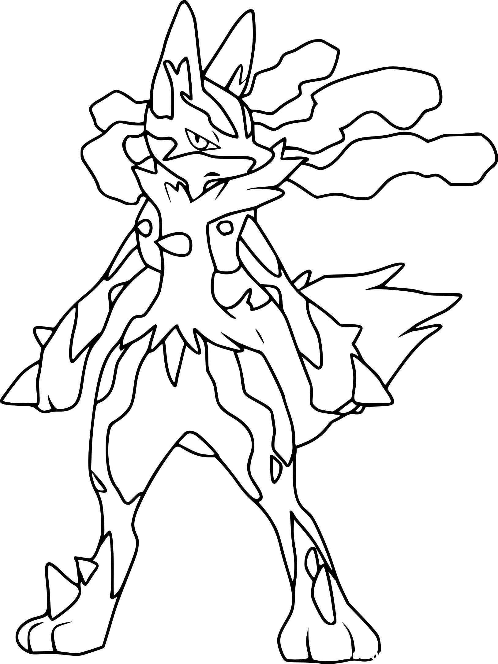 39 dessins de coloriage Pokemon Mega Evolution à imprimer