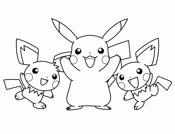 20 dessins de coloriage Pokemon Pikachu à imprimer coloriage pokemon pikachu