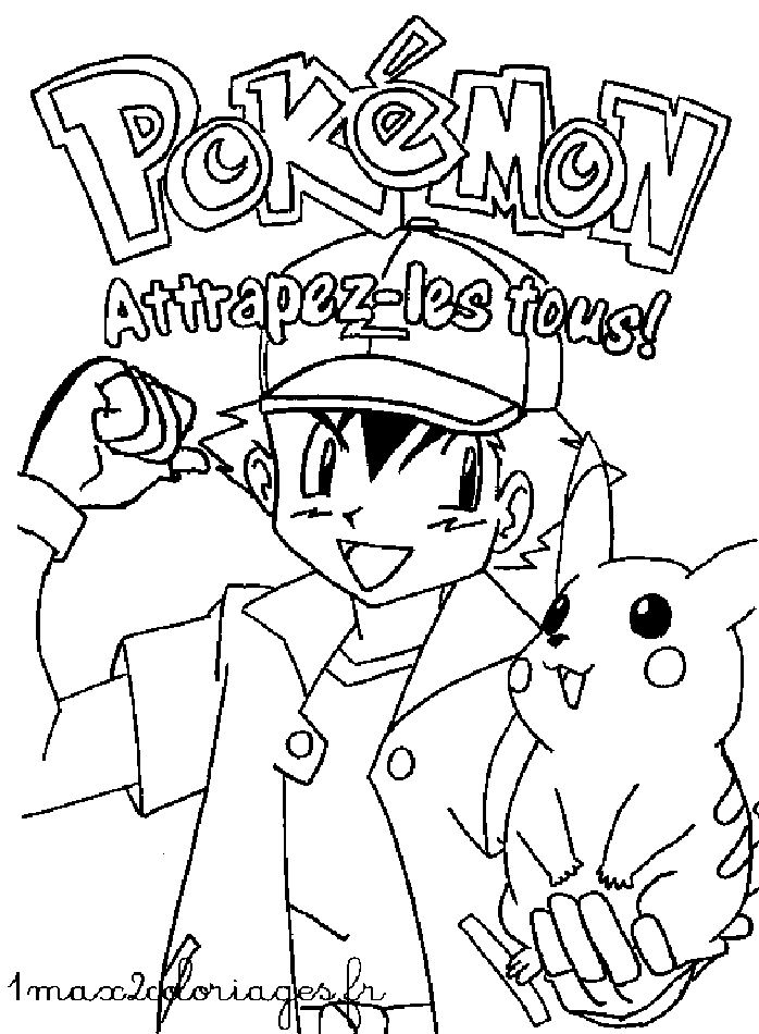 dessin 0 colorier pokemon