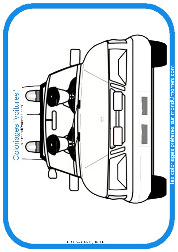 dessin  colorier voiture police gratuit