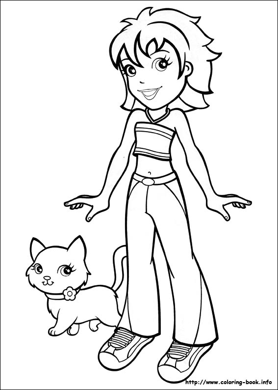 dessin  colorier polly pocket cheval