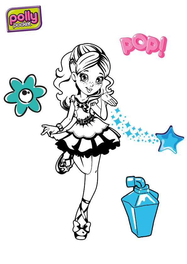 imprimer coloriage à dessiner polly pocket