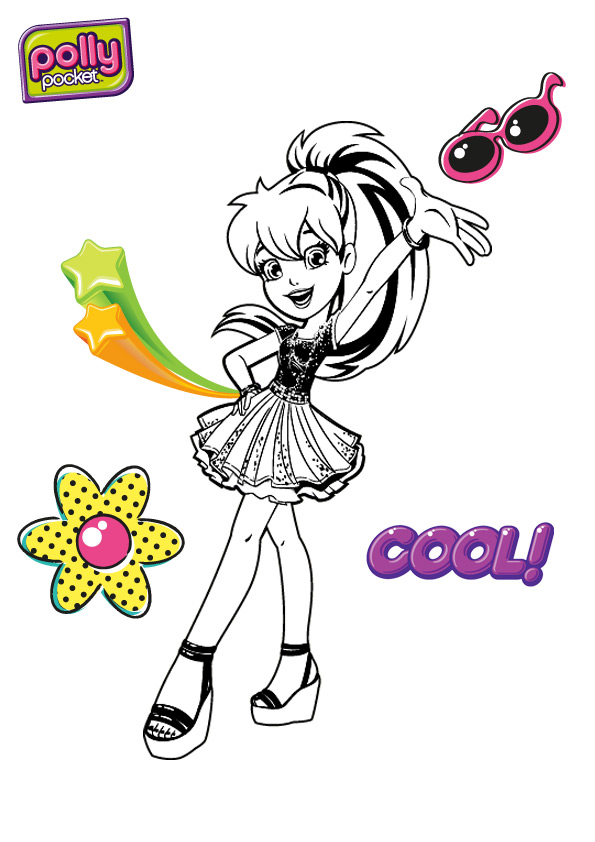 coloriage à dessiner polly pocket en ligne