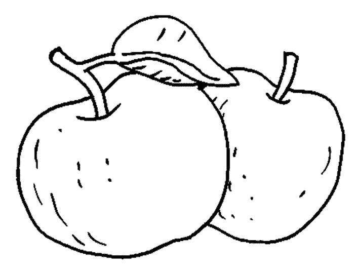 coloriage à dessiner pomme automne