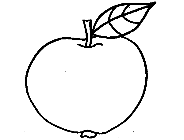dessin à colorier pomme de reinette