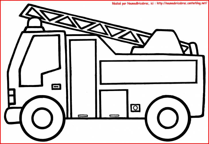 Coloriage camion de pompier en ligne