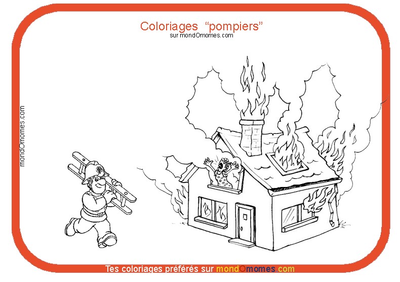 2 dessins de coloriage Pompiers Gratuit à imprimer coloriage pompiers gratuit