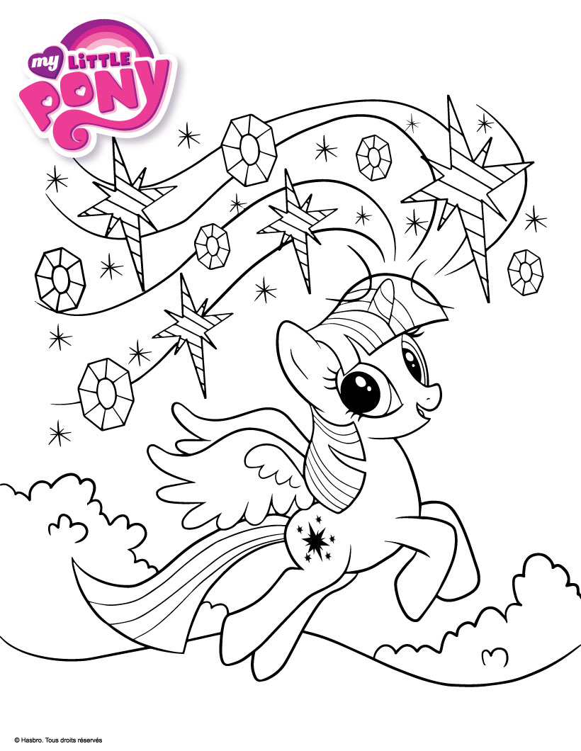 coloriage poney ville