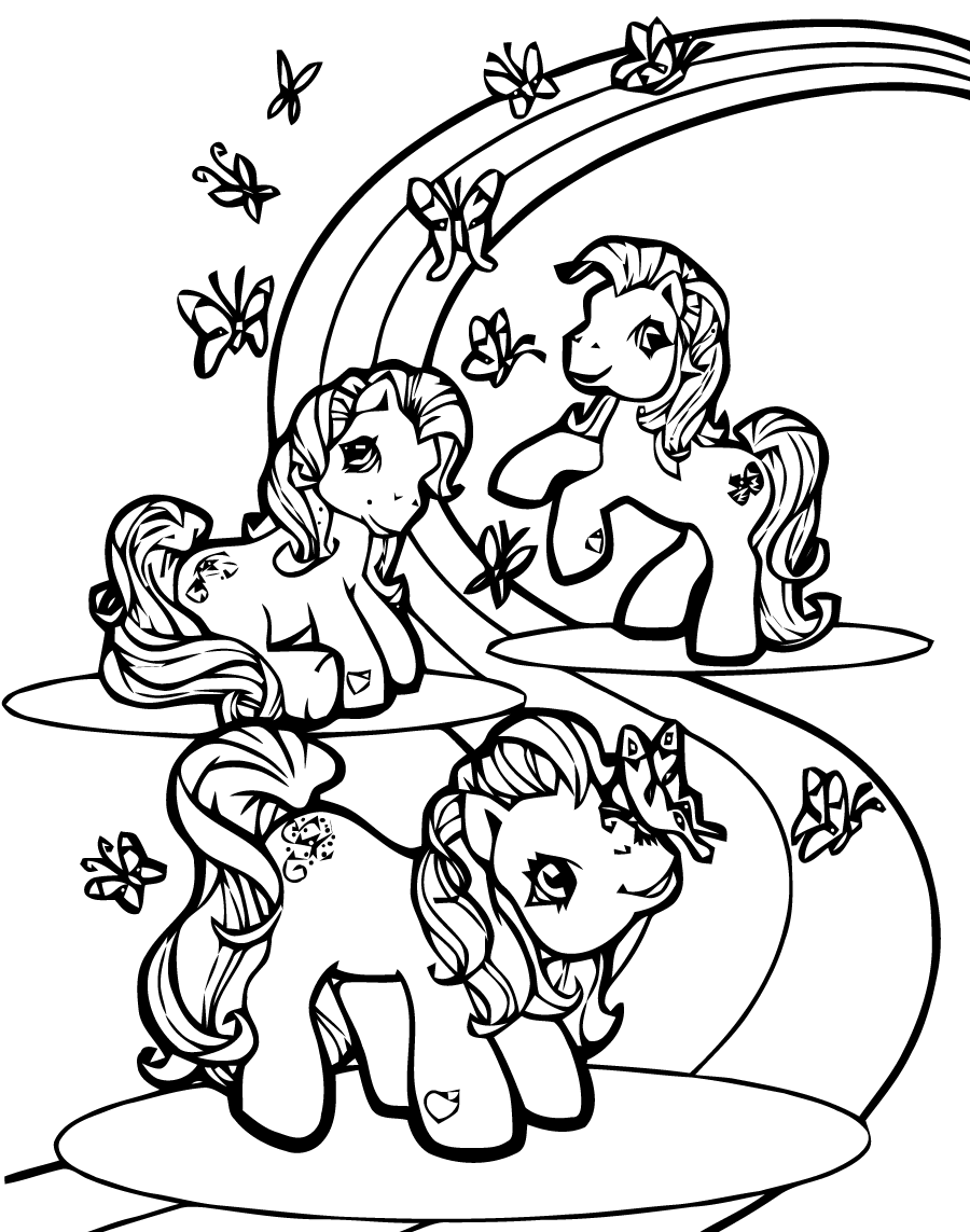 coloriage à dessiner a imprimer pet shop poney