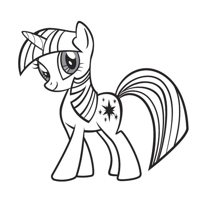 dessin magique poney a imprimer