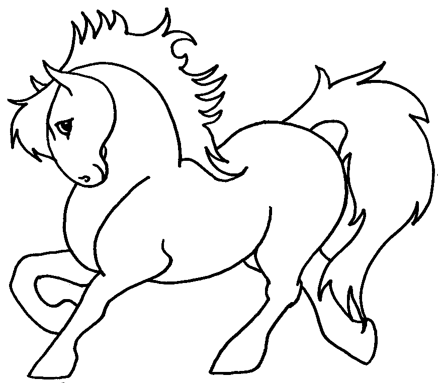 coloriage poney arc en ciel