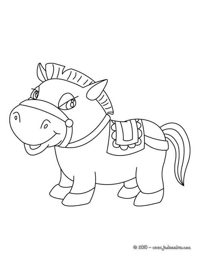 coloriage poney cheval