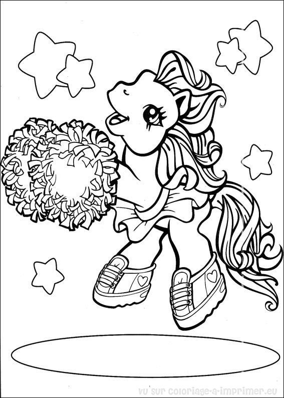 jeux de dessin à colorier poney magique