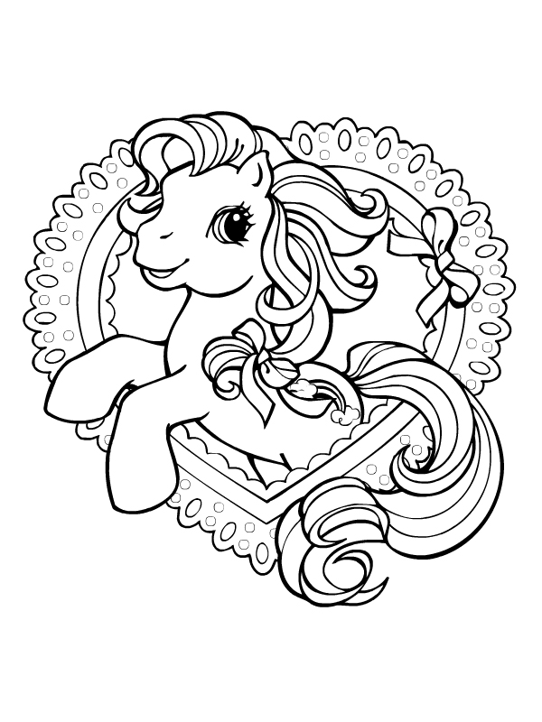 dessin poney sirene