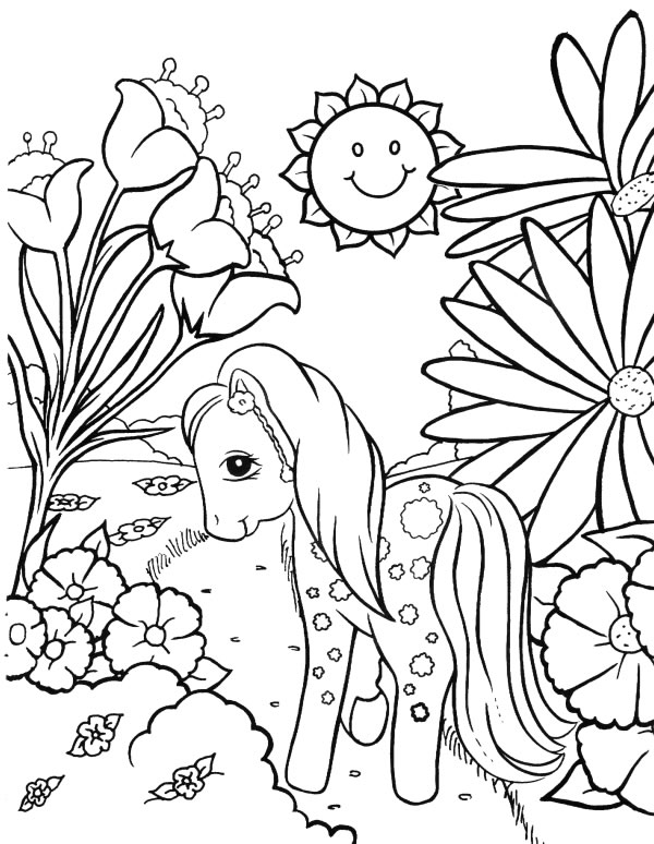 coloriage petit poney noel