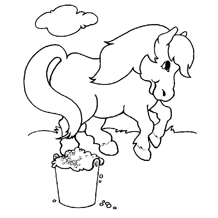 coloriage à dessiner poney club a imprimer