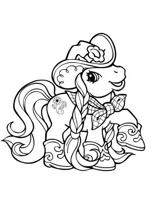 coloriage à dessiner poney et chevaux