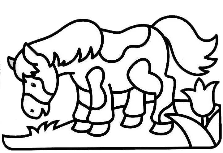 coloriage à dessiner poney ville