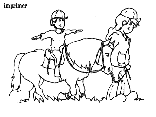 coloriage poney à imprimer gratuit