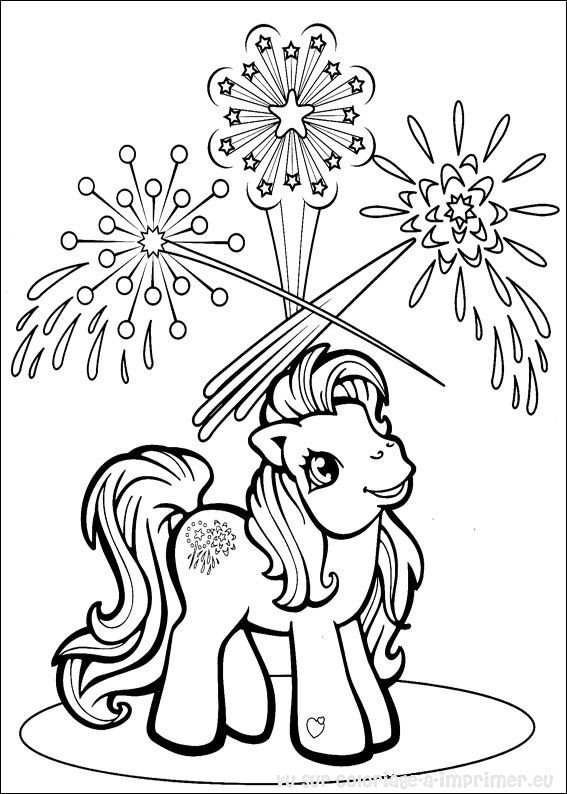 coloriage à imprimer poney volant