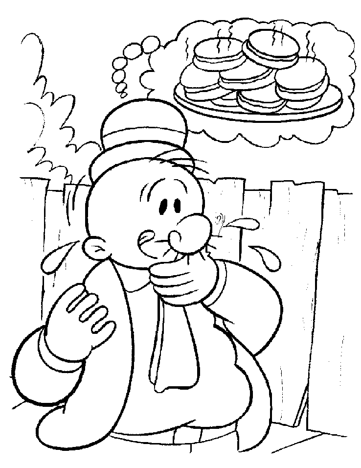 coloriage à dessiner popeye