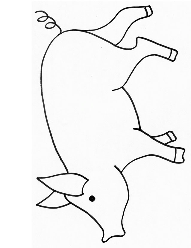 coloriage porc