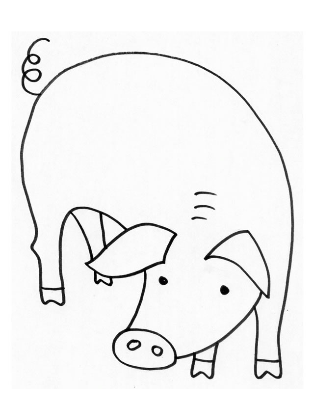 dessin � colorier � imprimer porcinet